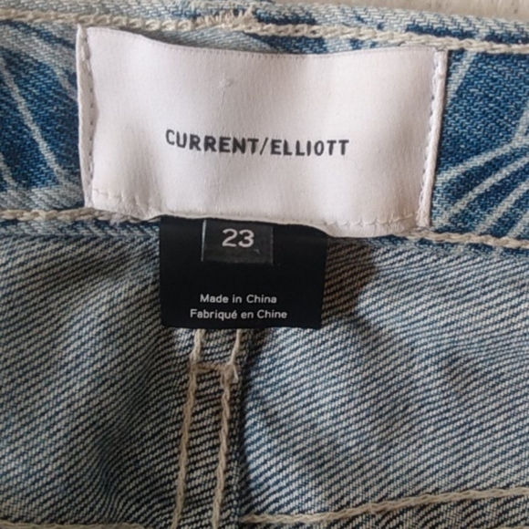 Current/Elliott Denim High Waist Tropical Palm Print Shorts - Picture 5 of 7